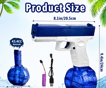 PLAYZYN™ AquaStrike Pro – Elektrikli Otomatik Işıklı Su Tabancası